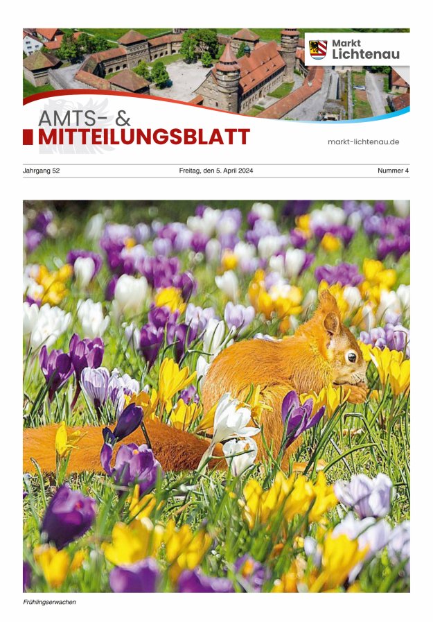 Markt Lichtenau in Bayern Titelblatt 04/2024