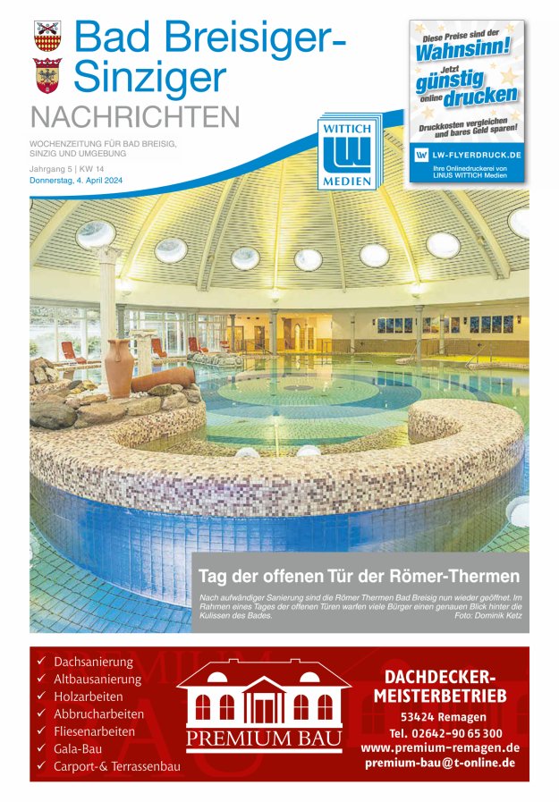 Bad Breisiger-Sinziger Nachrichten Titelblatt 14/2024