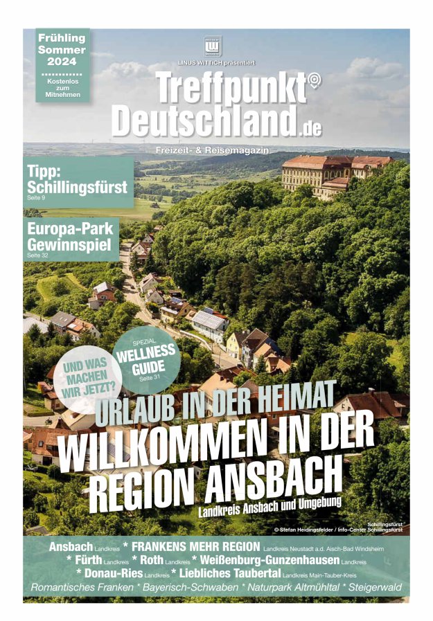 TreffpunktDeutschland Region Ansbach Reisemagazin Titelblatt 03/2024