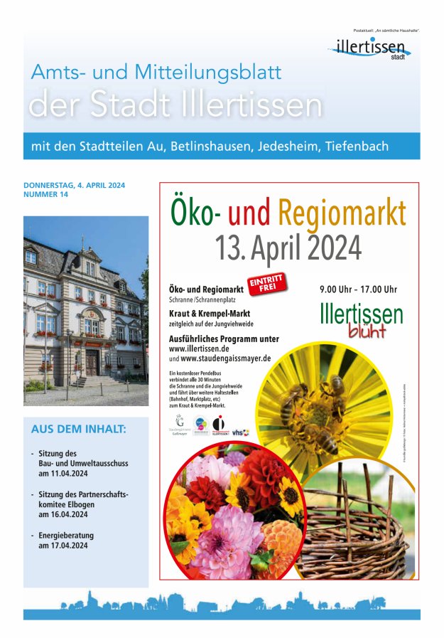 Amts- und Mitteilungsblatt Stadt Illertissen Titelblatt 14/2024