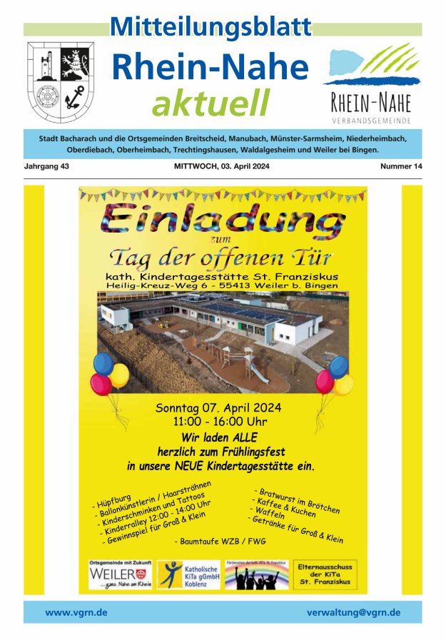 Rhein-Nahe aktuell Titelblatt 14/2024