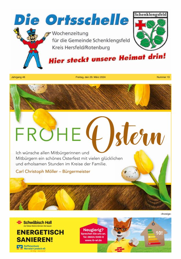 Die Ortsschelle Titelblatt 13/2024