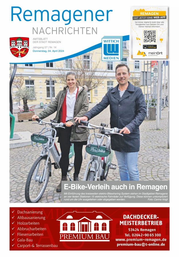 Remagener Nachrichten Titelblatt 14/2024