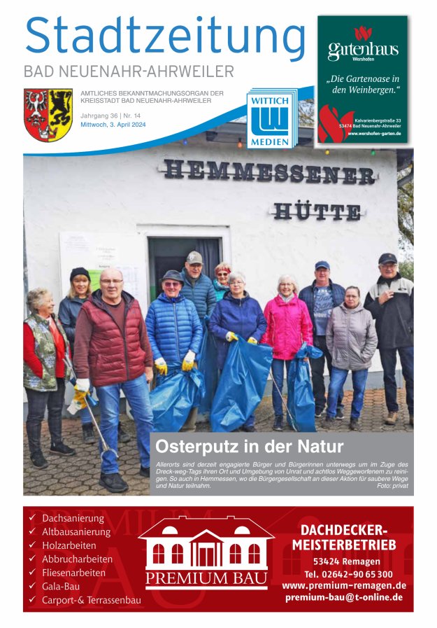 Stadtzeitung Bad Neuenahr-Ahrweiler Titelblatt 14/2024