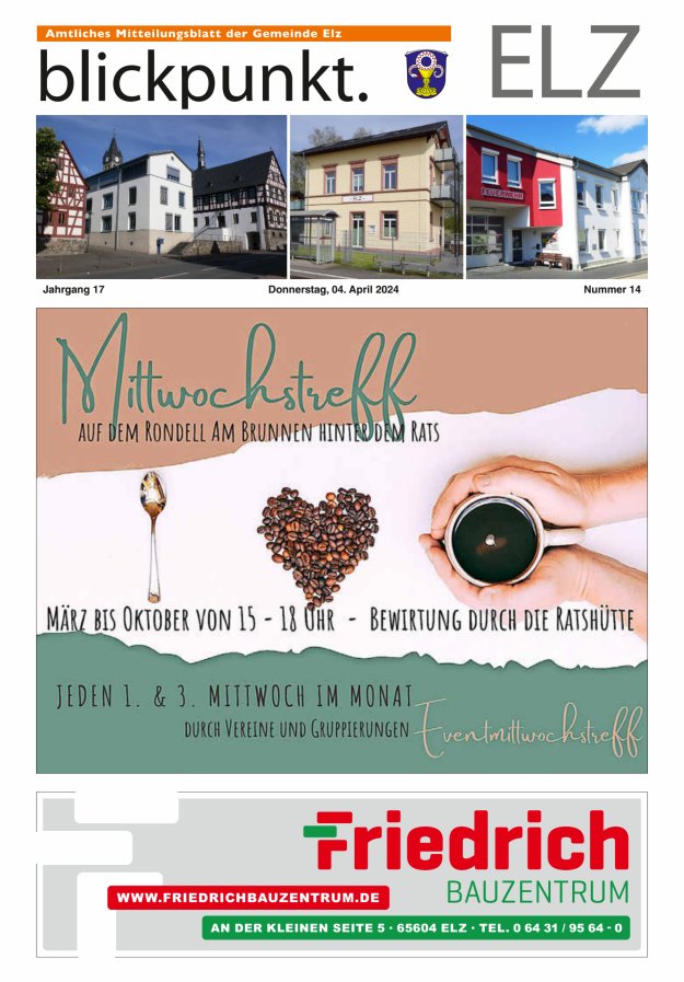 Blickpunkt Elz Titelblatt 14/2024