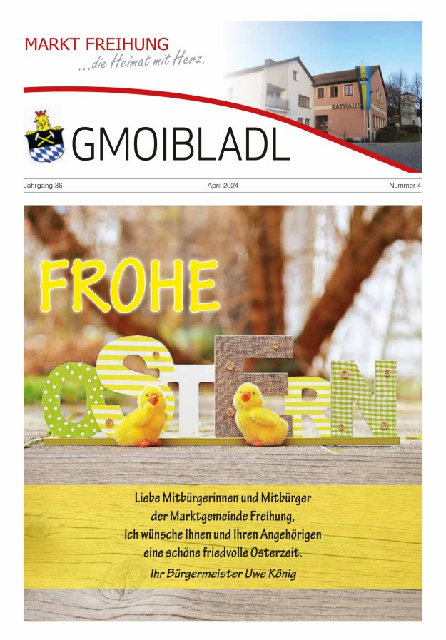 Markt Freihung Mitteilungsblatt Titelblatt 04/2024