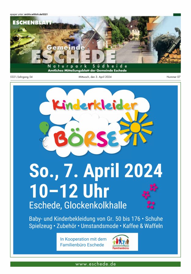 Eschenblatt Titelblatt 07/2024
