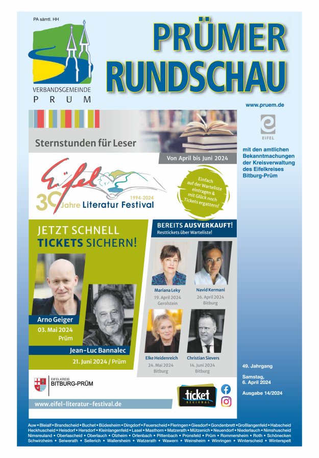 Prümer Rundschau Titelblatt 14/2024
