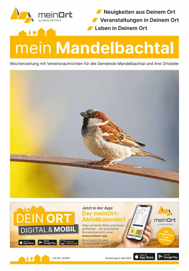 mein Mandelbachtal Titelblatt 14/2024