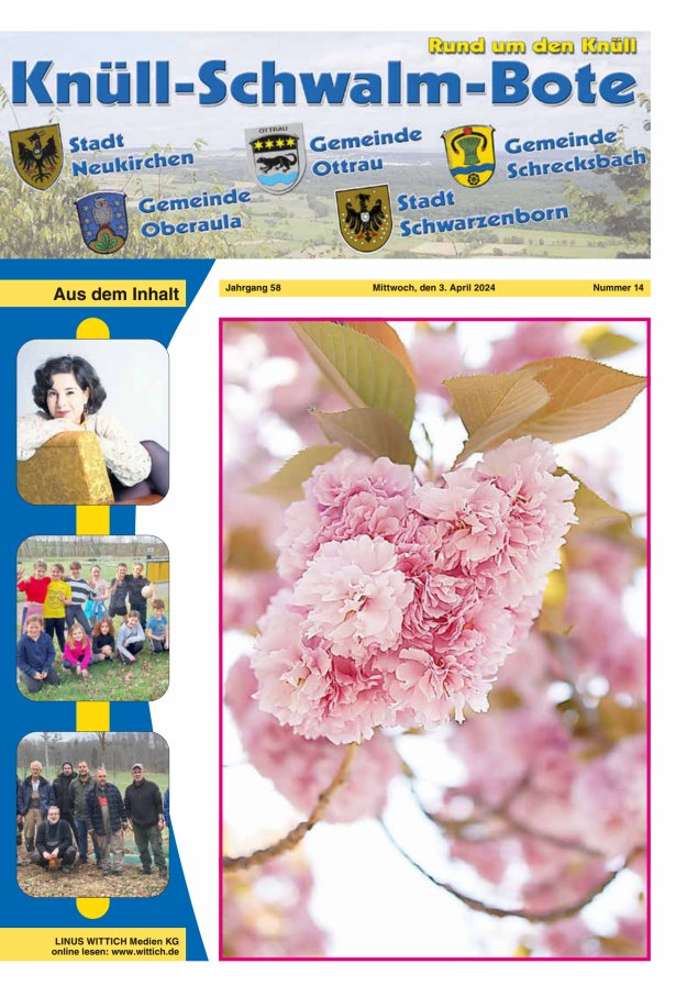 Knüll-Schwalm-Bote Titelblatt 14/2024