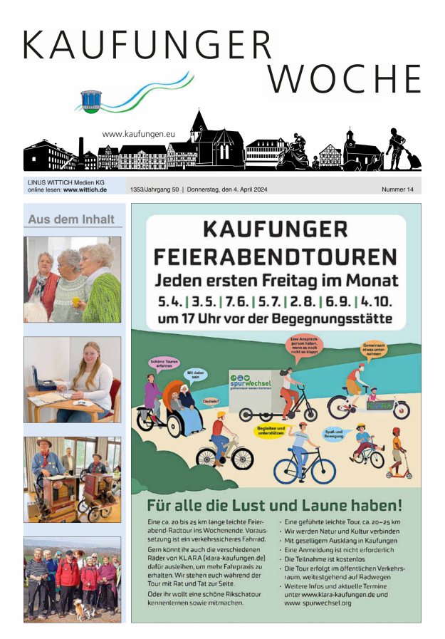 Kaufunger Woche Titelblatt 14/2024