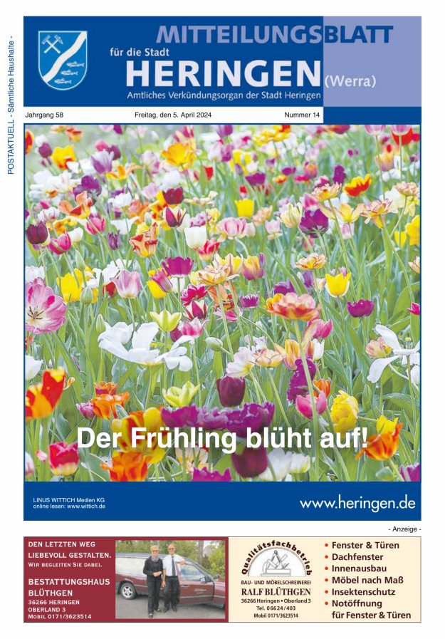 Mitteilungsblatt Heringen Titelblatt 14/2024