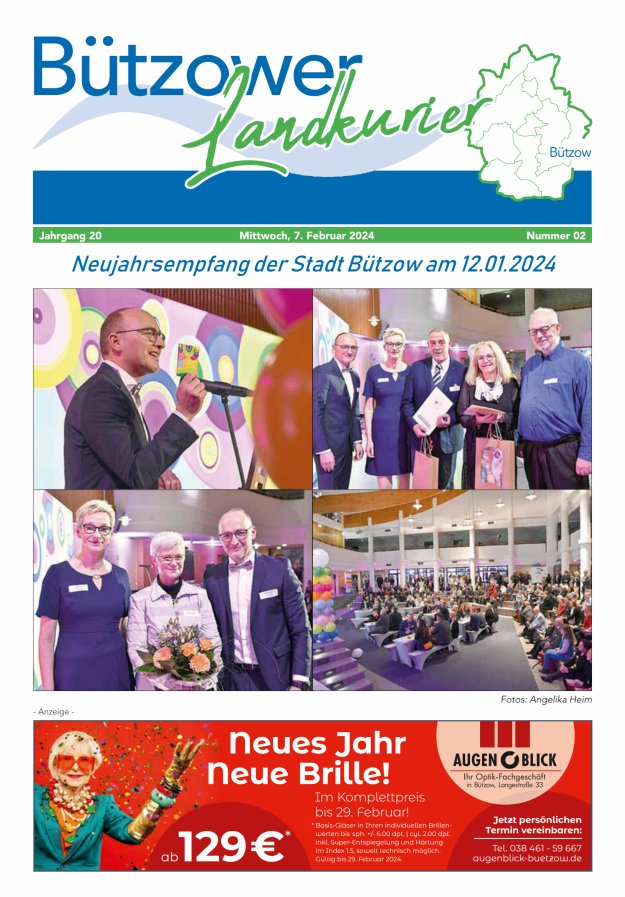 Bützower Landkurier Titelblatt 02/2024