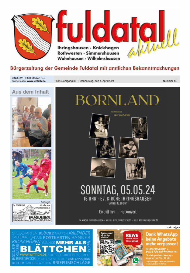 Fuldatal aktuell Titelblatt 14/2024