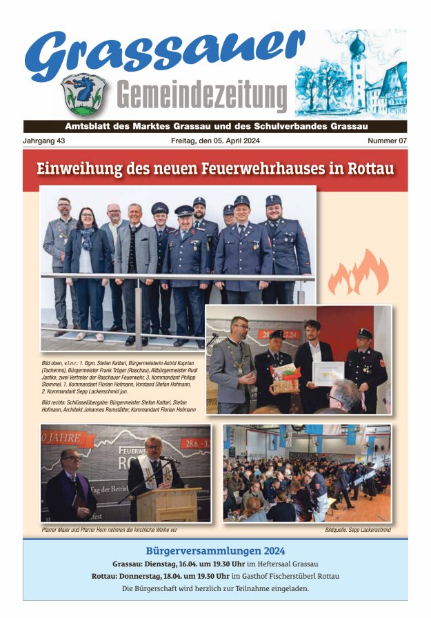 Grassauer Gemeindezeitung Titelblatt 07/2024