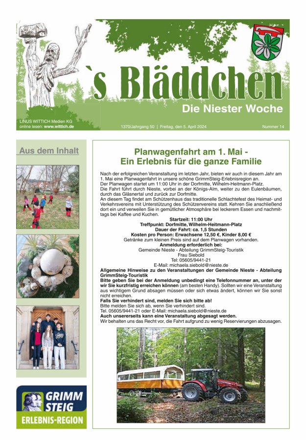 Niester Woche Titelblatt 14/2024