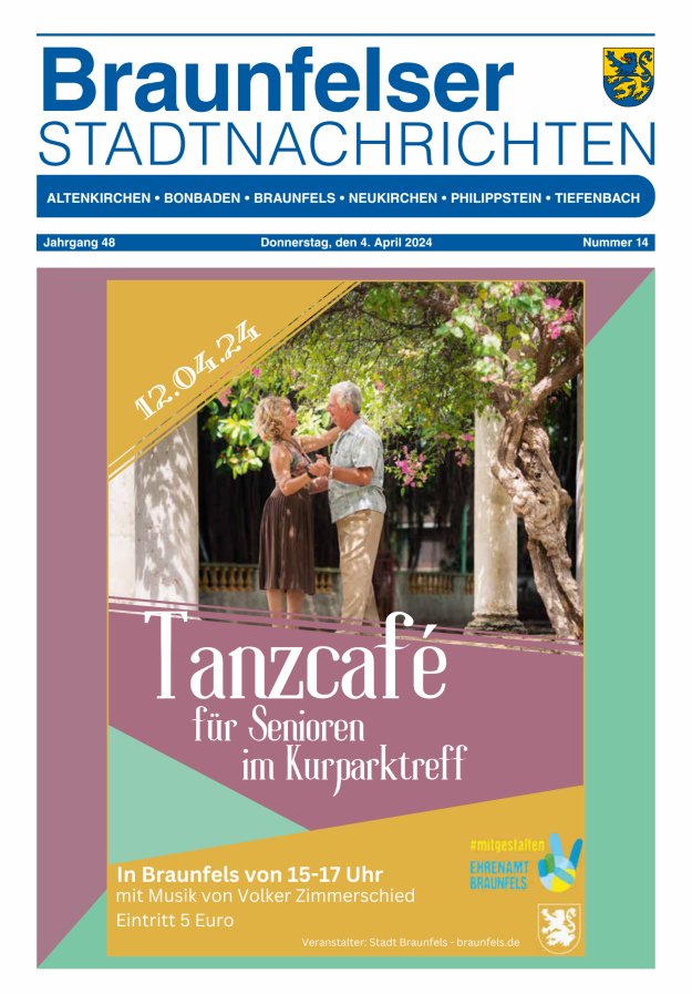 Braunfelser Stadtnachrichten Titelblatt 14/2024