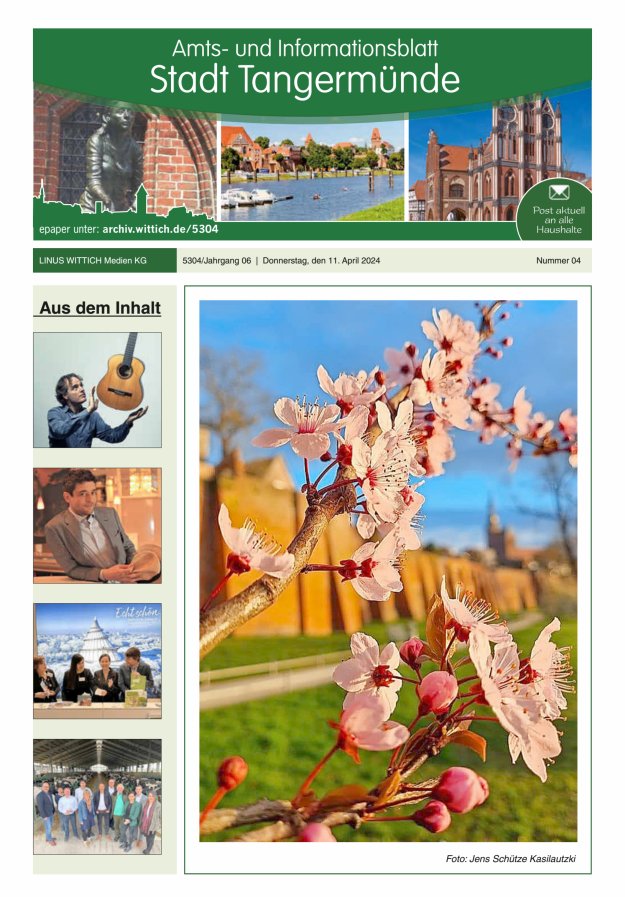 Tangermünde Titelblatt 04/2024