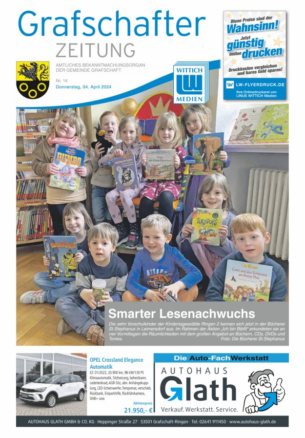 Grafschafter Zeitung Titelblatt 14/2024