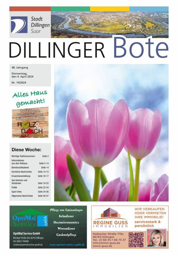 Dillinger Bote Titelblatt 14/2024