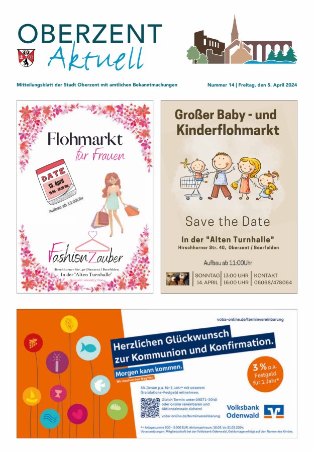 Oberzent aktuell Titelblatt 14/2024