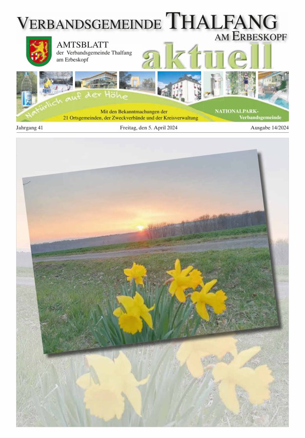 Thalfang aktuell - Amtsblatt VG Thalfang Titelblatt 14/2024