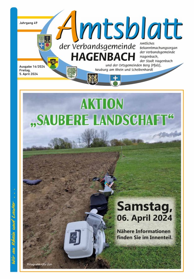 Amtsblatt der VG Hagenbach Titelblatt 14/2024