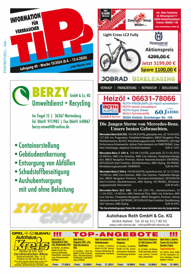 Tipp Vogelsberg Titelblatt 15/2024