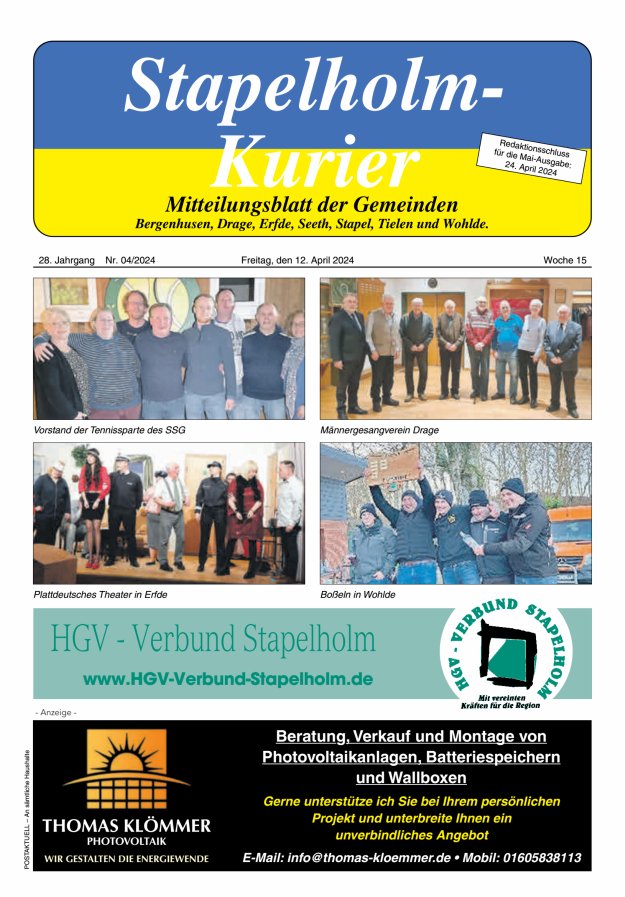 Stapelholm-Kurier Titelblatt 04/2024