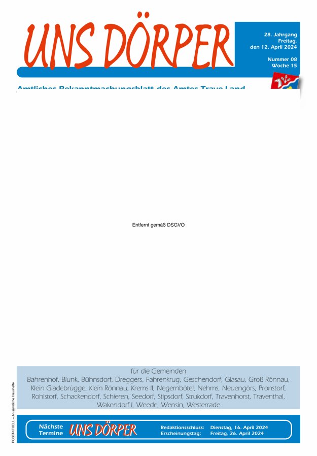 Uns Dörper Titelblatt 08/2024
