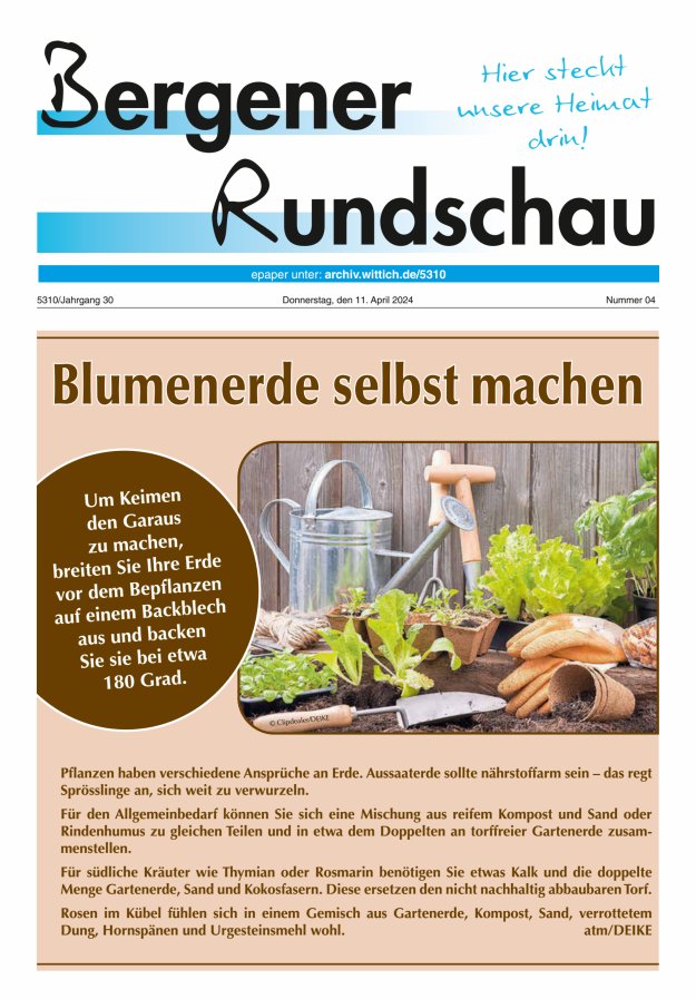 Bergener Rundschau Titelblatt 04/2024