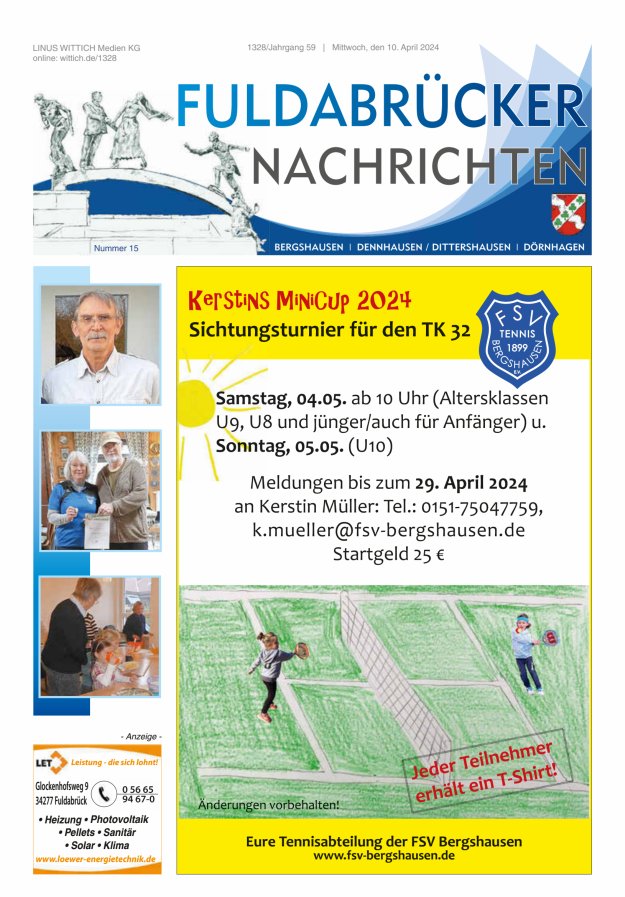 Fuldabrücker Nachrichten Titelblatt 15/2024