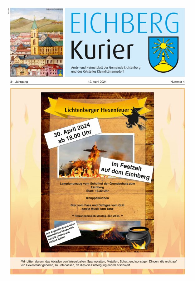 Eichberg-Kurier - Amts- und Heimatblatt der Gemeinde Lichtenberg Titelblatt 04/2024