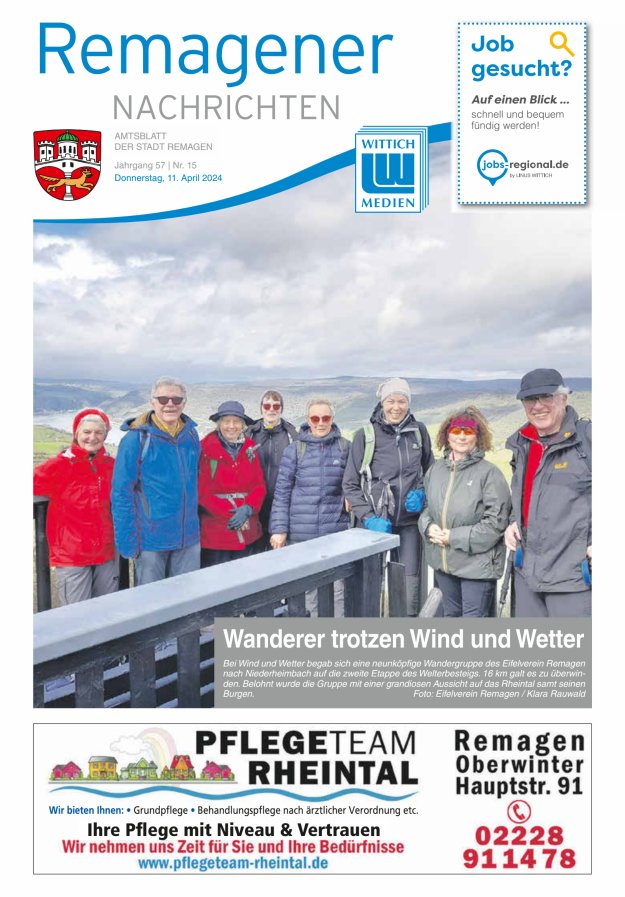Remagener Nachrichten Titelblatt 15/2024