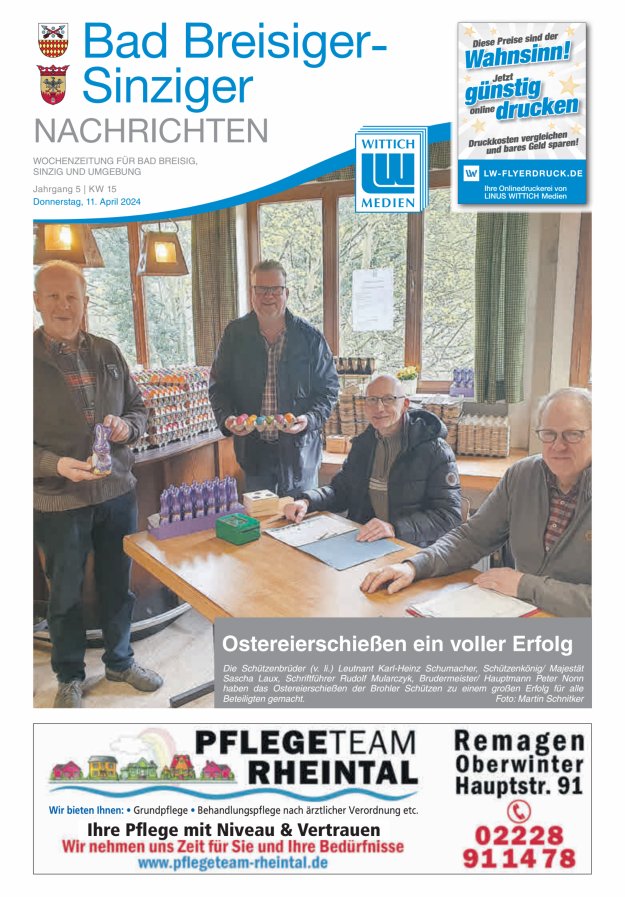Bad Breisiger-Sinziger Nachrichten Titelblatt 15/2024