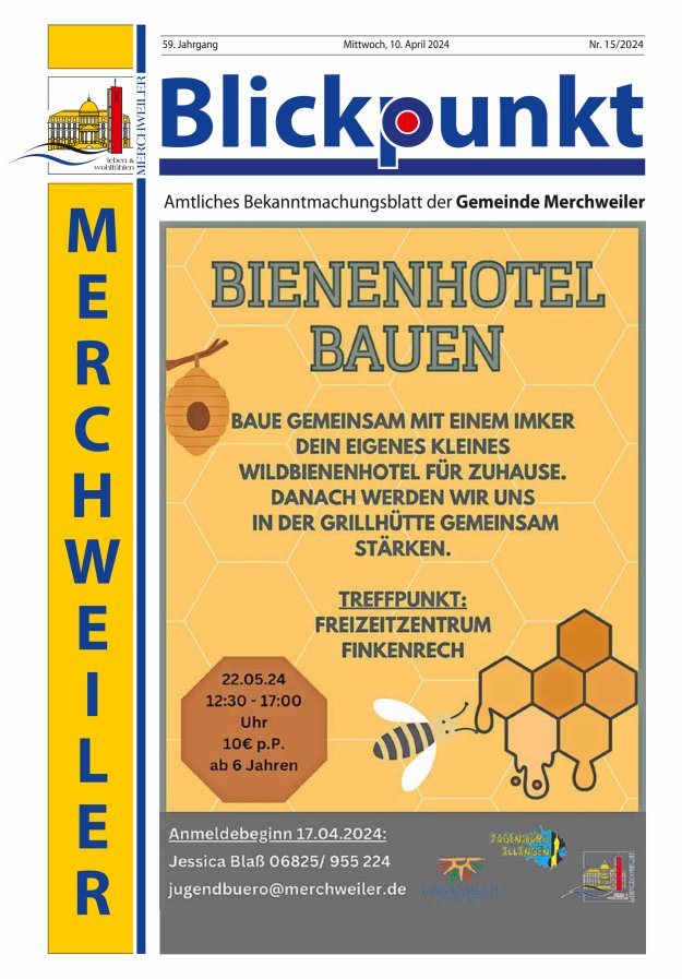 Blickpunkt Merchweiler Titelblatt 15/2024