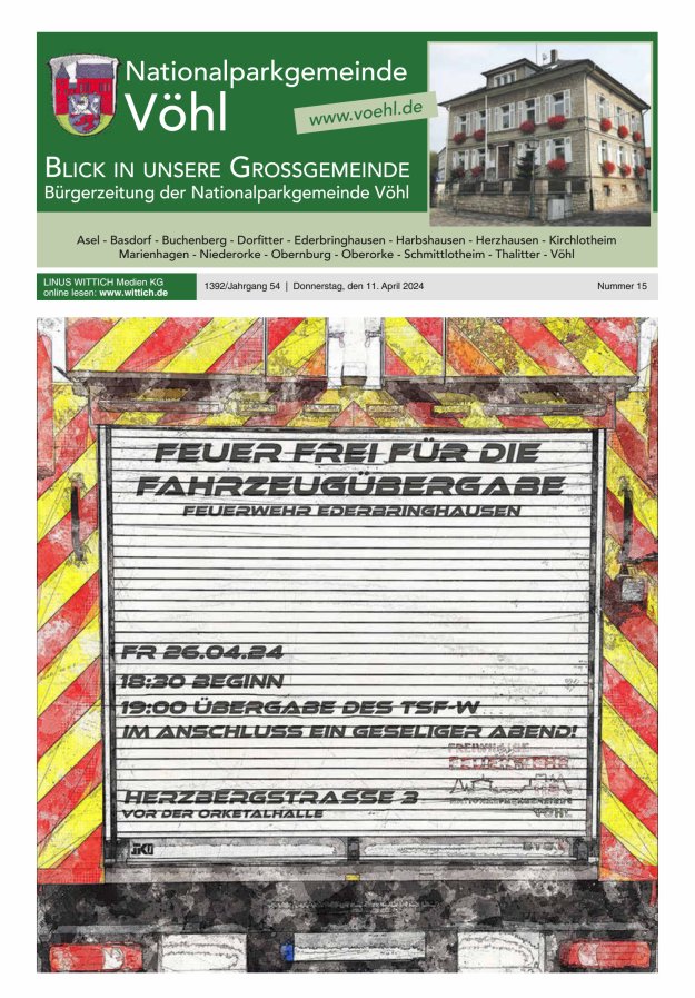Blick in unsere Grossgemeinde Titelblatt 15/2024