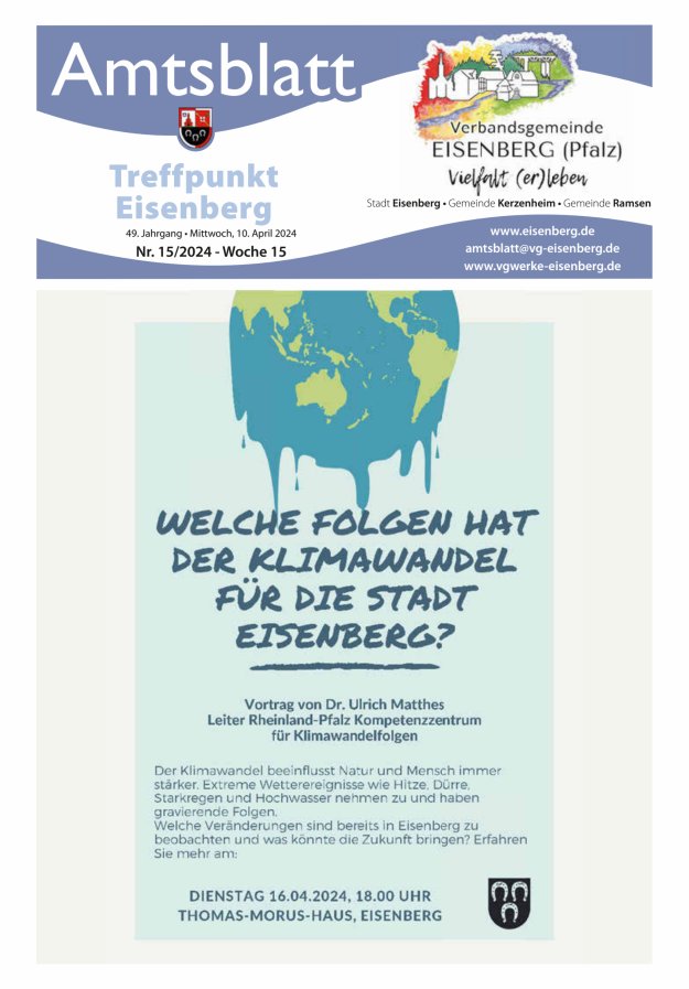 Treffpunkt Eisenberg Titelblatt 15/2024