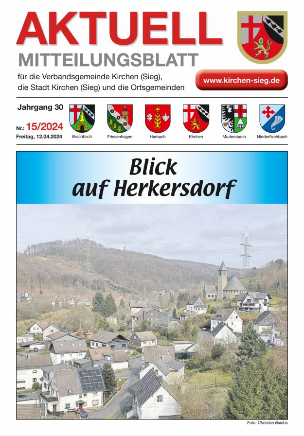 Aktuell - Mitteilungsblatt für die VG Kirchen (Sieg) Titelblatt 15/2024