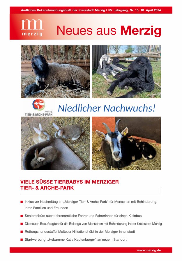 Neues aus Merzig Titelblatt 15/2024