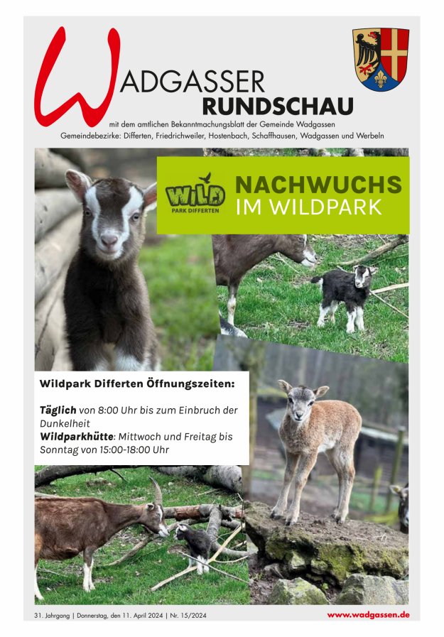 Wadgasser Rundschau Titelblatt 15/2024