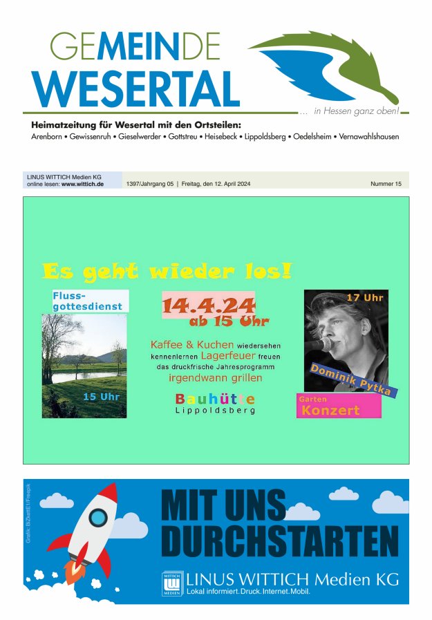 Wesertal Titelblatt 15/2024
