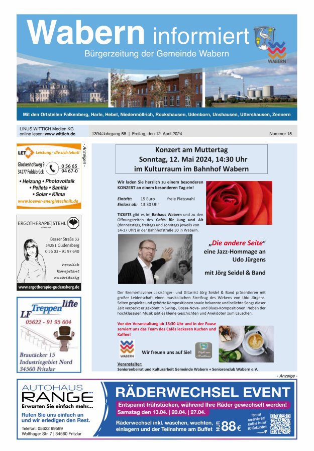 Wabern informiert Titelblatt 15/2024
