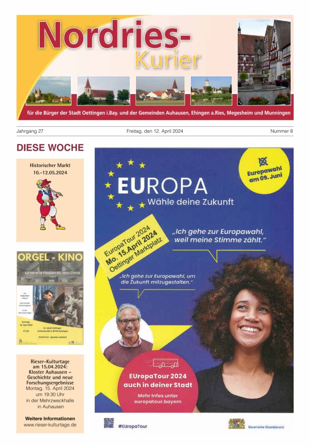 NordRies-Kurier Titelblatt 08/2024