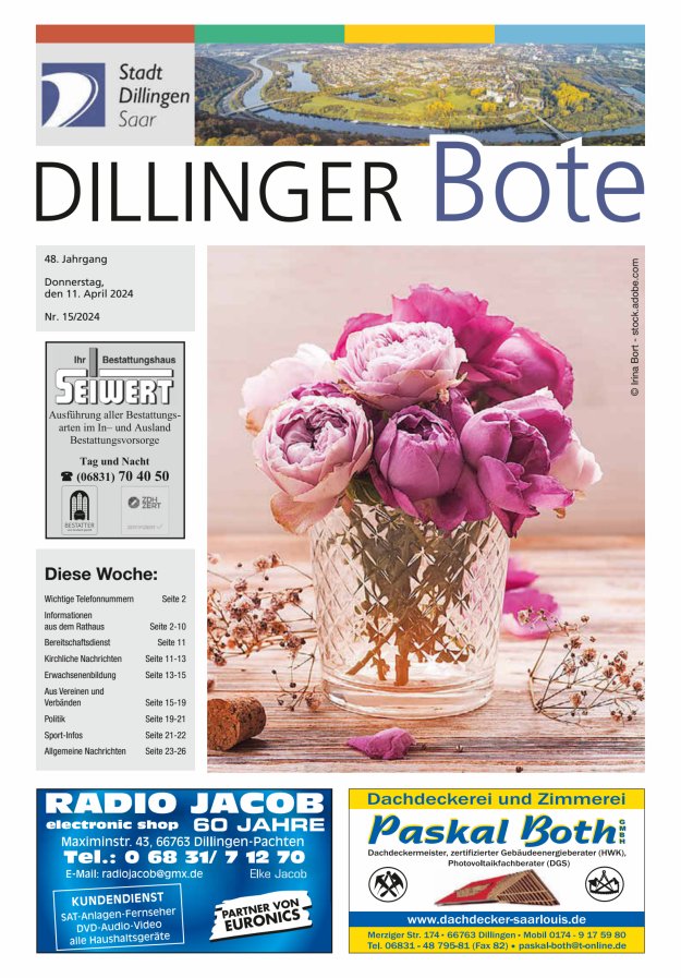Dillinger Bote Titelblatt 15/2024