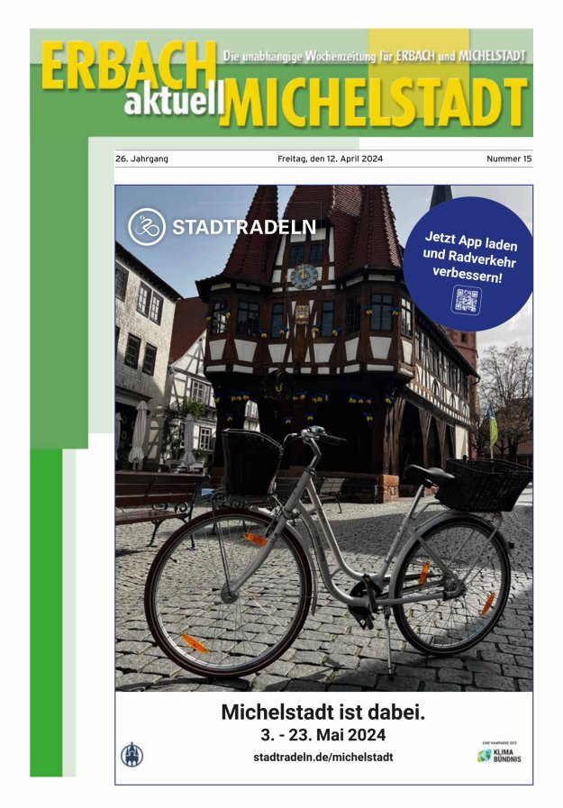 Erbach-Michelstadt aktuell Titelblatt 15/2024