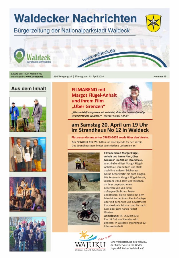 Waldecker Nachrichten Titelblatt 15/2024