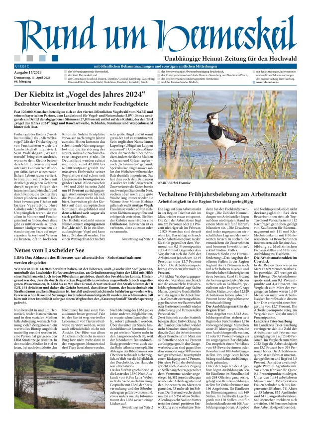 Rund um Hermeskeil Titelblatt 15/2024
