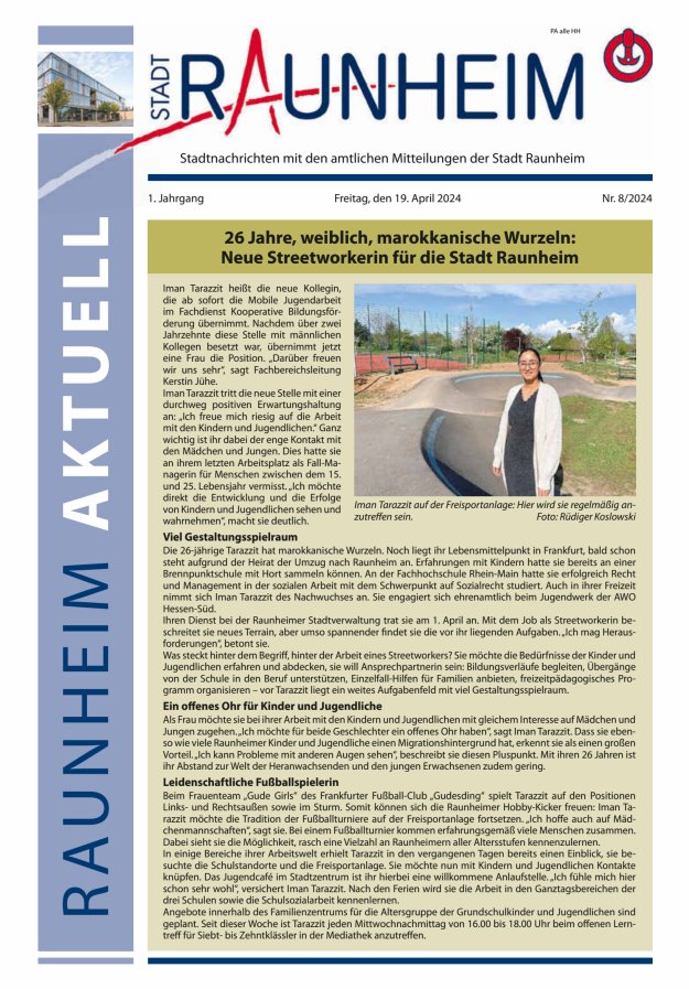 Raunheim aktuell Titelblatt 08/2024