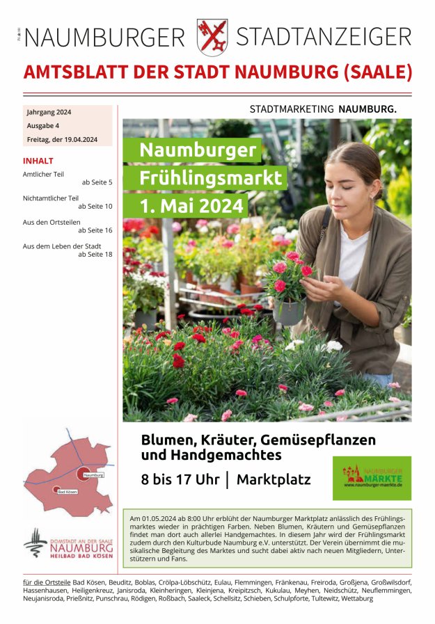 Amtsblatt der Stadt Naumburg (Saale) Titelblatt 04/2024